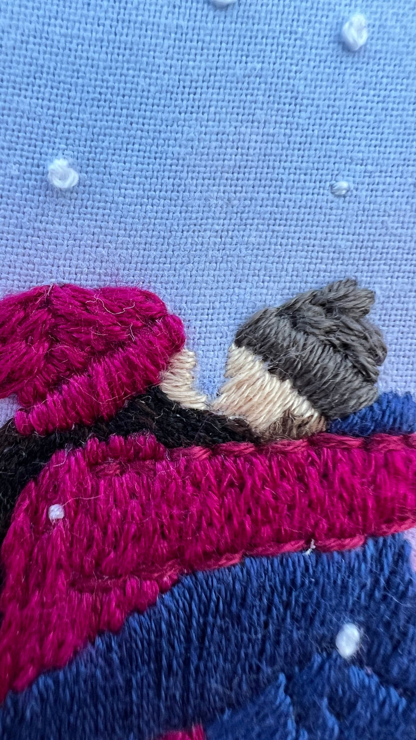 Love on the Snow Watercolor Embroidery Design