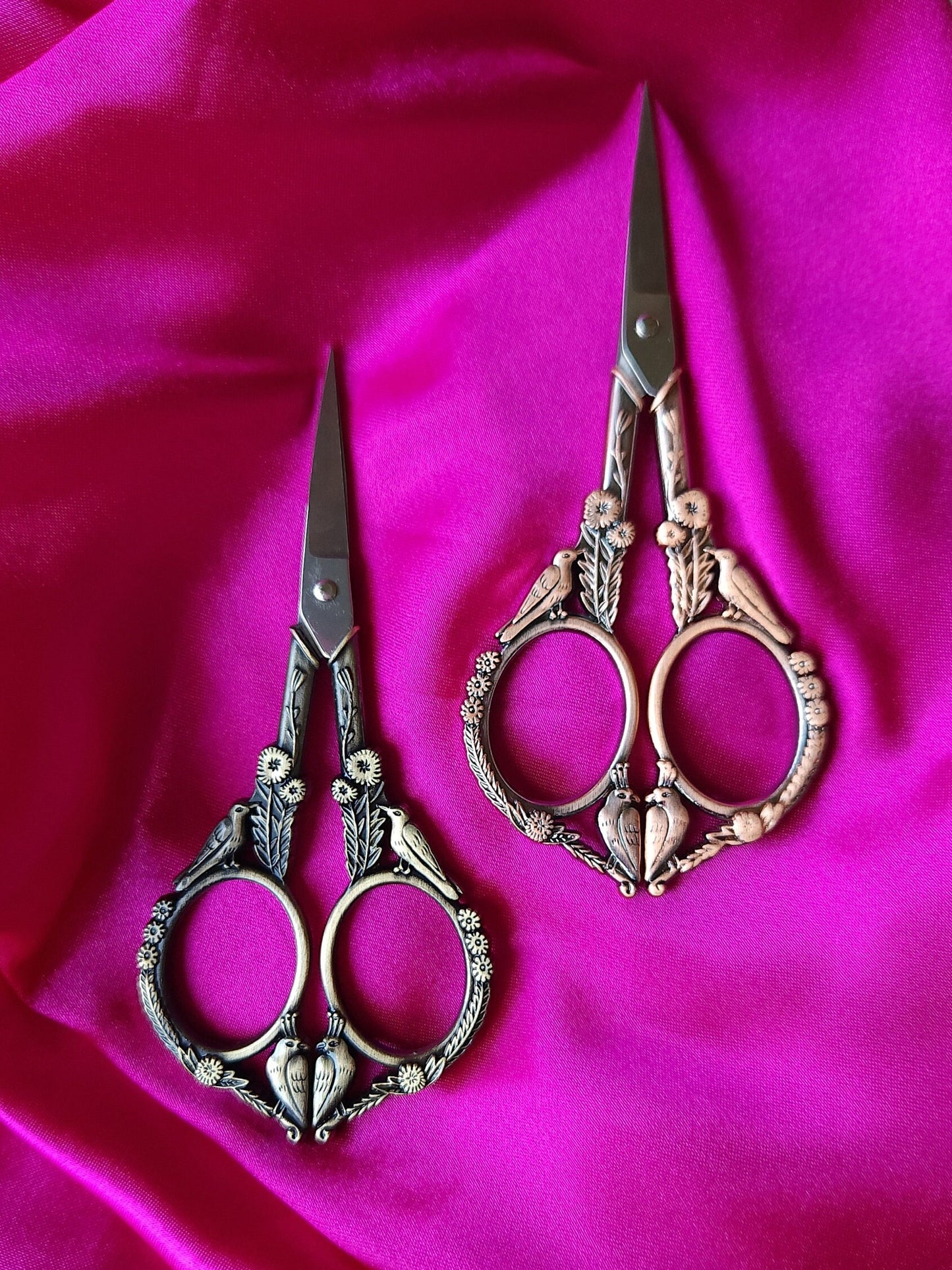 Love birds embroidery scissors