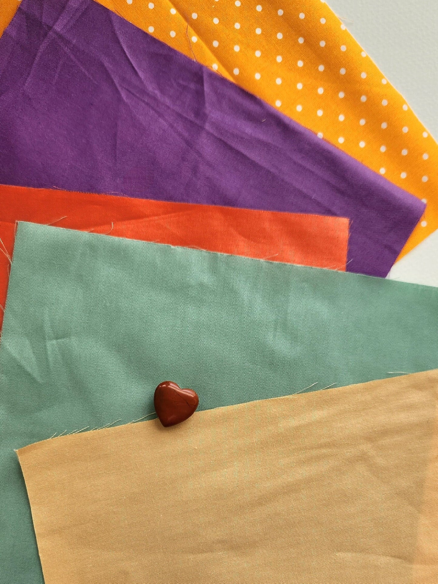 Fall Colors: Fabric and thread bundle with 2 beechwood hoops and needle minder