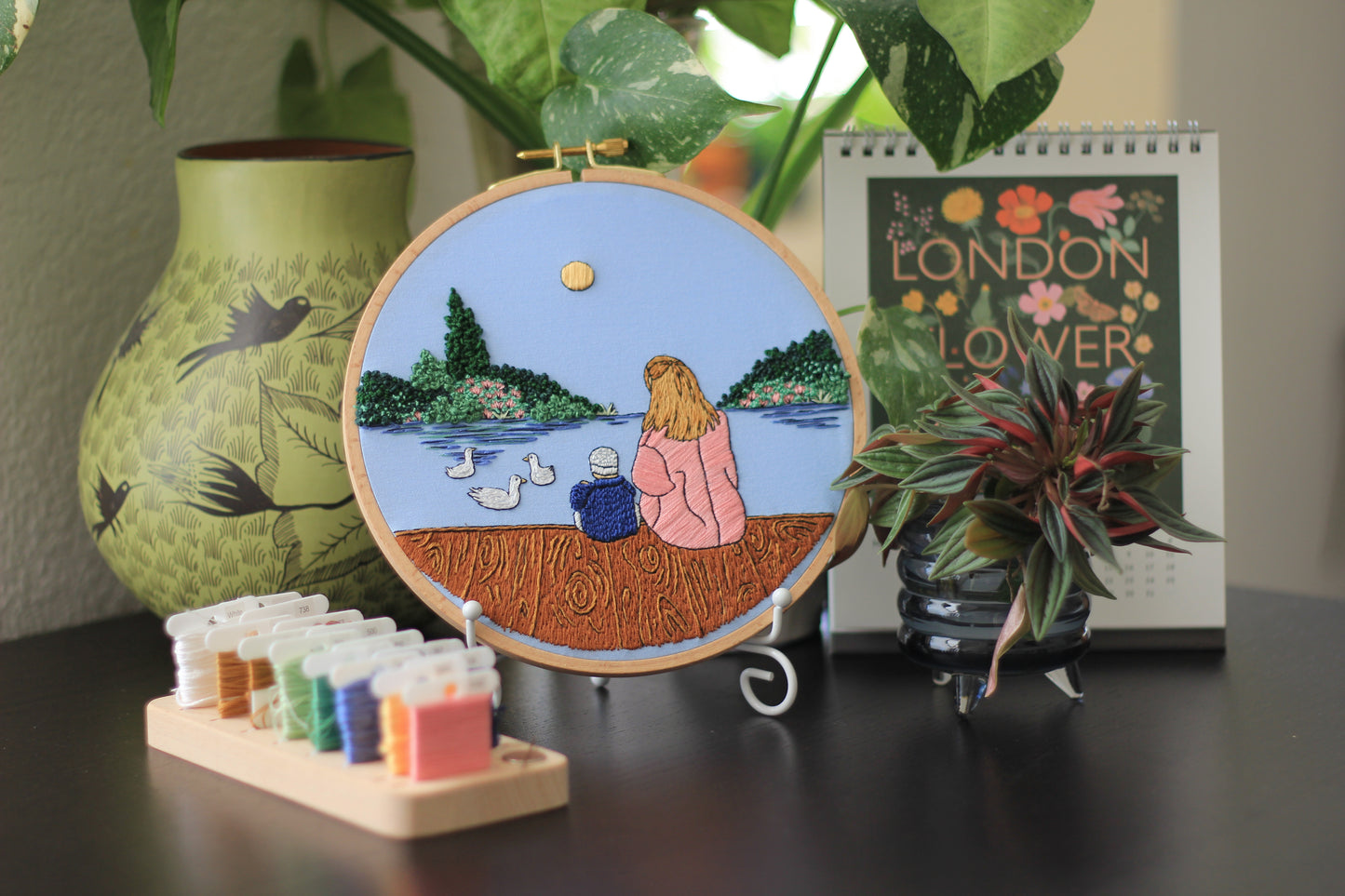 Duck Pond Memories Embroidery Design: PDF Pattern with video tutorials