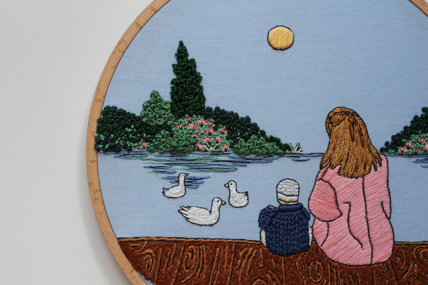 Duck Pond Memories Embroidery Design: PDF Pattern with video tutorials