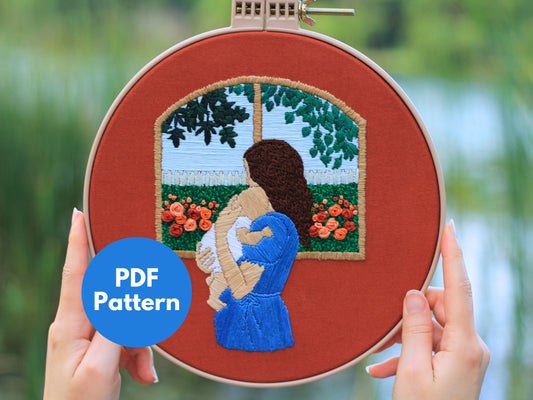 An Ode to Mom Embroidery Design | Hand embroidery pdf with video tutorial