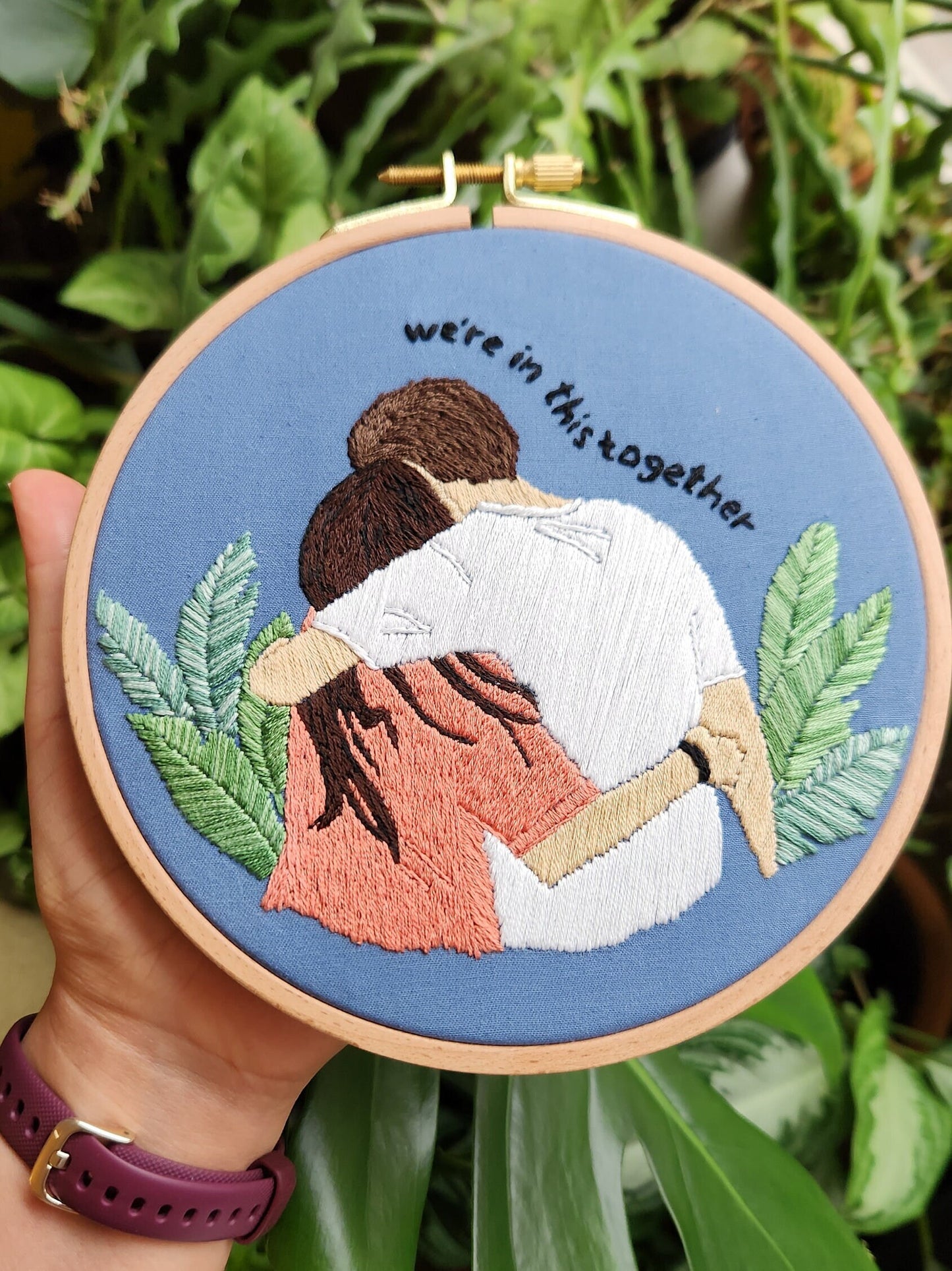 In this Together Couple Embroidery Design